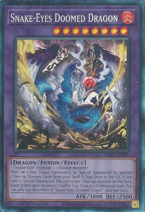 SH9 Snake-Eyes Doomed Dragon (PCR) - Rarity Collection 5 (RA05) Collector Rare