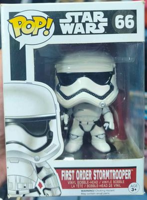 SJ1 First Order Stormtrooper Figura Funko Pop 66 Star Wars Figura Caja Dañada