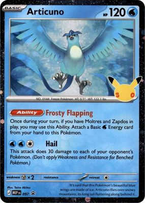 SJF Articuno - 097 (30th Celebration) - ME: Mega Evolution Promo (MEP) Holo