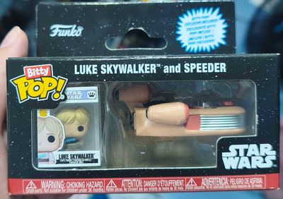 SJ3 Luke Skywalker Figura And Speeder Star Wars Figura Funko Bitty Pop