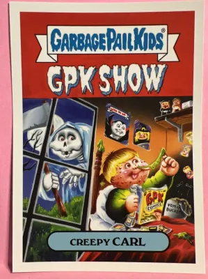 SH9 2018 Garbage Pail Kids 80s Horror Creepy Carl 10b Sticker Card Mint