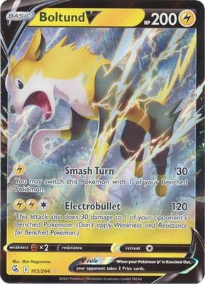 SJF Boltund V - 103/264 - Ultra Rare Sword &amp; Shield: Fusion Strike Singles