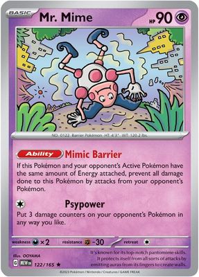 Mr. Mime - 122/165 - SV: Scarlet &amp; Violet 151 Foil