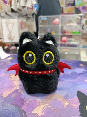 Llavero Gatito de Peluche Diablito Rojo