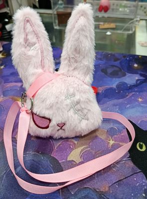 KM Llavero Conejo De peluche Punk Rosado
