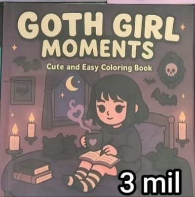 KM Libro para Pintar Goth Girl Moments
