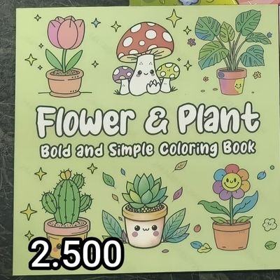 KM Libro para Pintar Flower and Plant