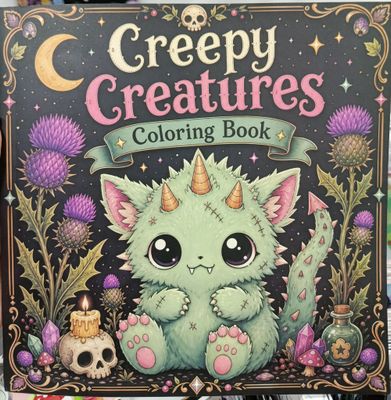 KM Libro para Pintar Creepy Creatures