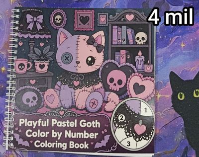 KM Libro para Pintar Por Número Playful Pastel Goth