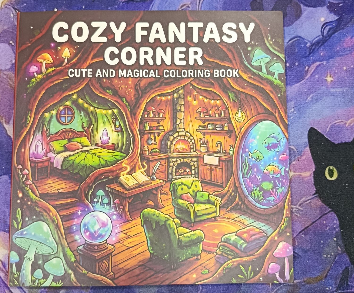 KM Libro para Pintar Cozy Fantasy Corner