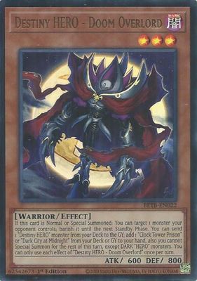 SJF Destiny HERO - Doom Overlord - Beyond the Brave (BETB) Ultra Rare
