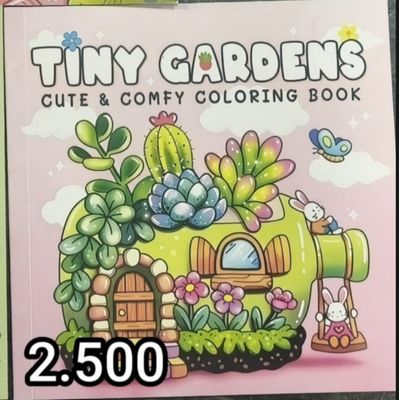 KM Libro para Pintar Tiny Grdens