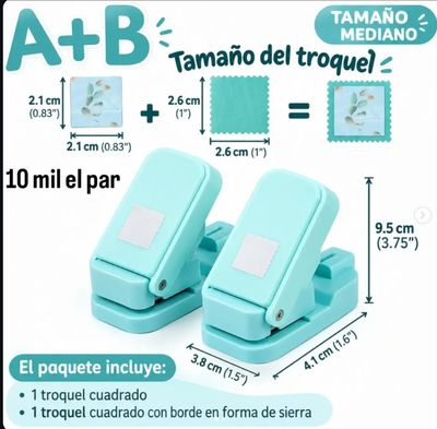 KM Perforadoras Cuadradas para crear Relieve 2.1 x2.1 y 2.6x2.6