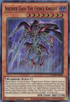 Soldier Gaia The Fierce Knight - Rise of the Duelist (ROTD) Super Rare *Espanol*
