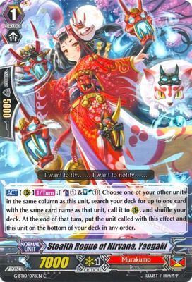 Stealth Rogue of Nirvana, Yaegaki - G-BT10: Raging Clash of the Blade Fangs (G-BT10)