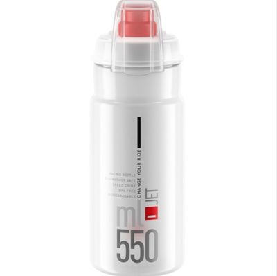 Elite Jet MTB Bottle, Size: 550ml, Colour: Clear