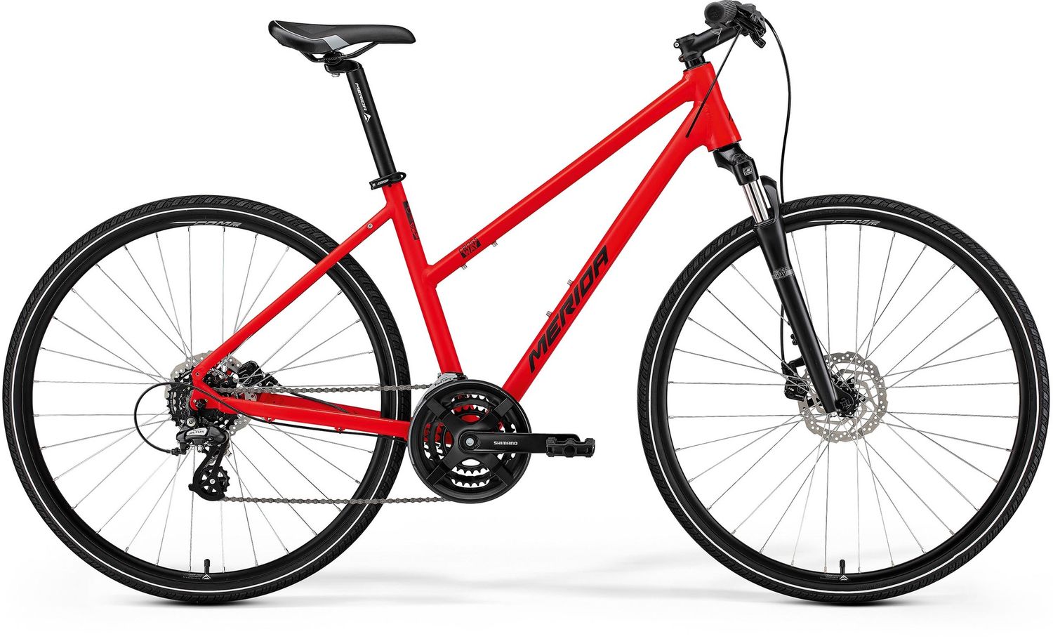 Merida Crossway 10 Ladies, Colour: Red, Size: XS