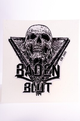Baden in Blut Skull Aufkleber gross 30 x 26 cm (H x B)