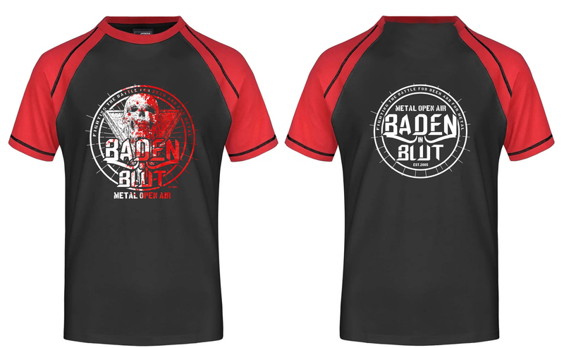 Baden in Blut 2024 - Herren Raglan T-Shirt Print Skull Baden in Blut 2024 - Herren Raglan T-Shirt Print Skull