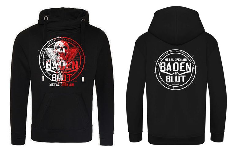 Baden in Blut 2024 - Cross Neck Hoodie Print Skull Baden in Blut 2024 - Cross Neck Hoodie Print Skull