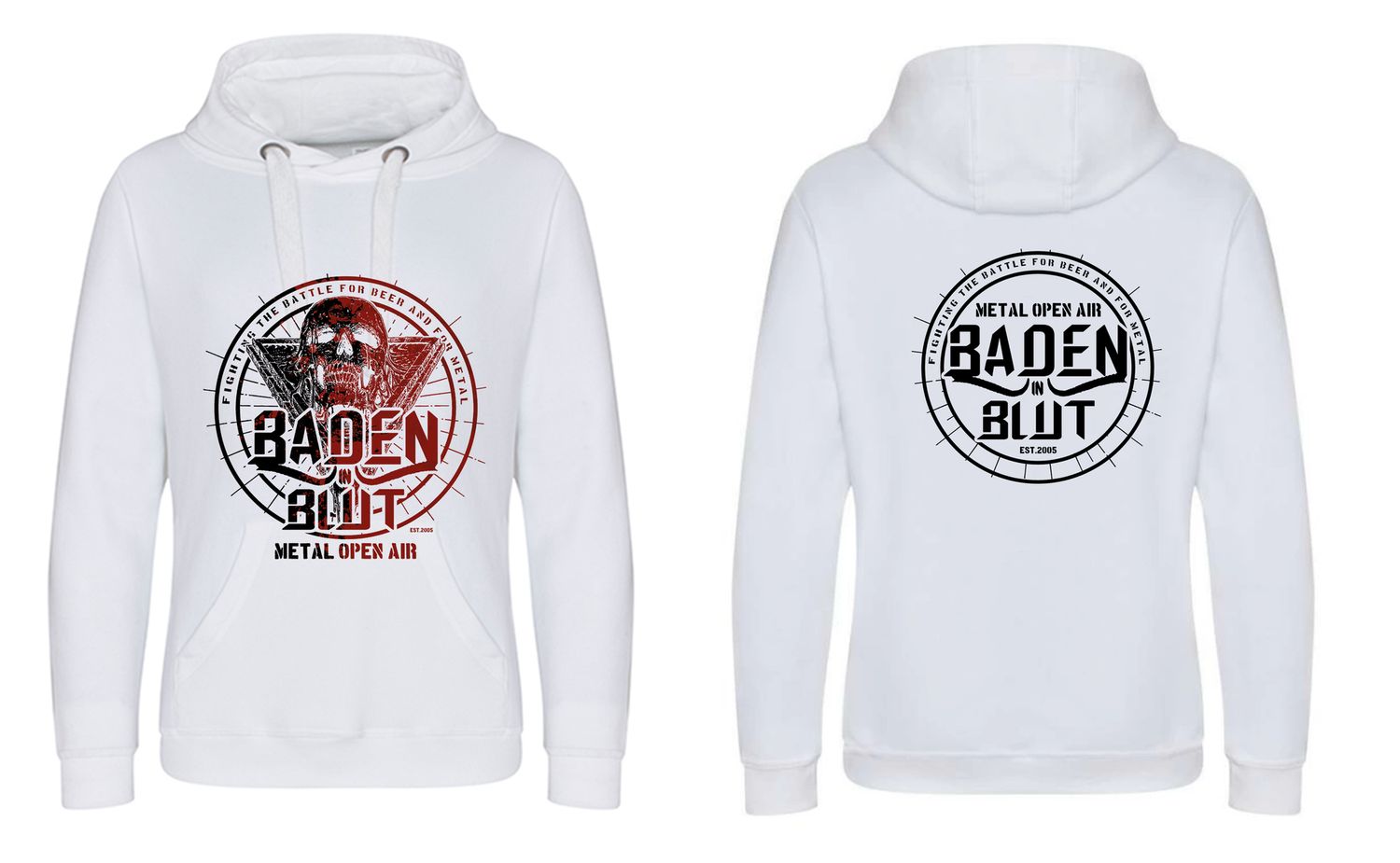 Baden in Blut 2024 - Graduate Heavyweight Hoodie Print Skull Inverted