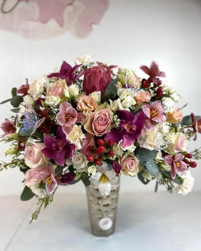 Maroon Flower Vase