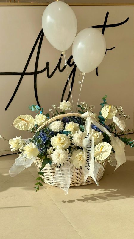 Message white Large basket