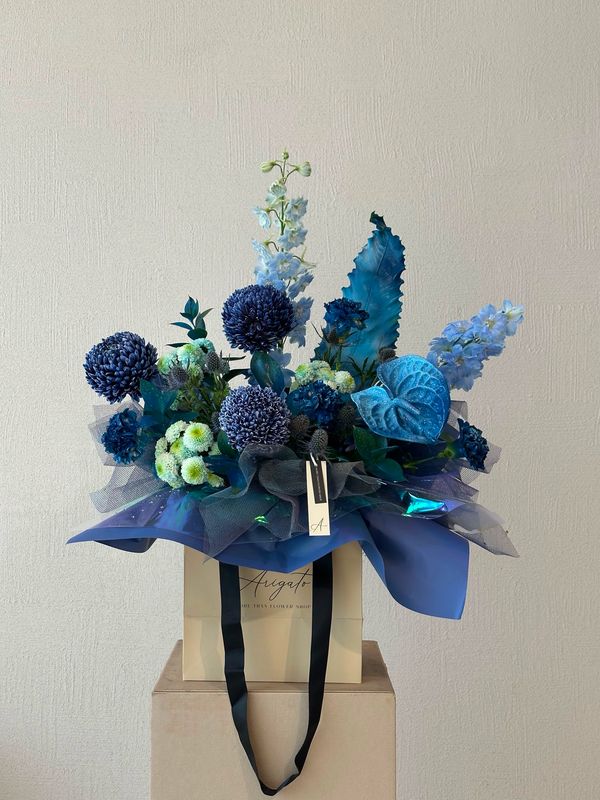 Blue Flower Bag