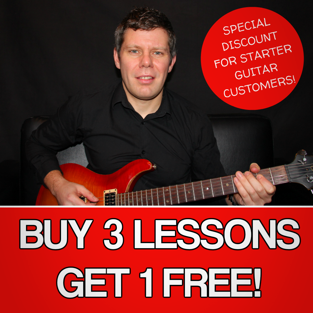 Buy 3 Private Guitar Tuition Lessons Get One Free
