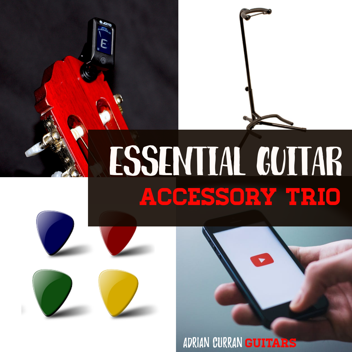 Essential Guitar Accessory Trio Bundle