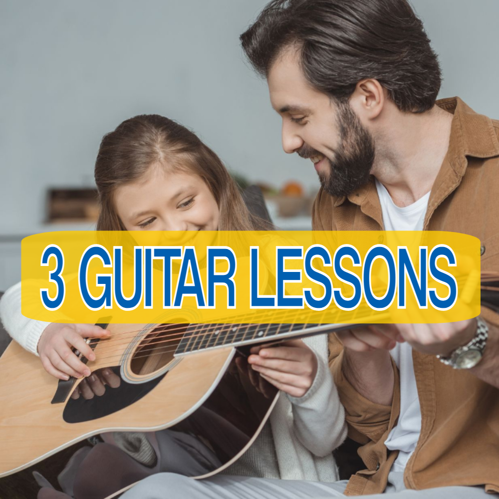 🎸3  LIVE INTERACTIVE GUITAR LESSONS (Online or In-Person)🎸