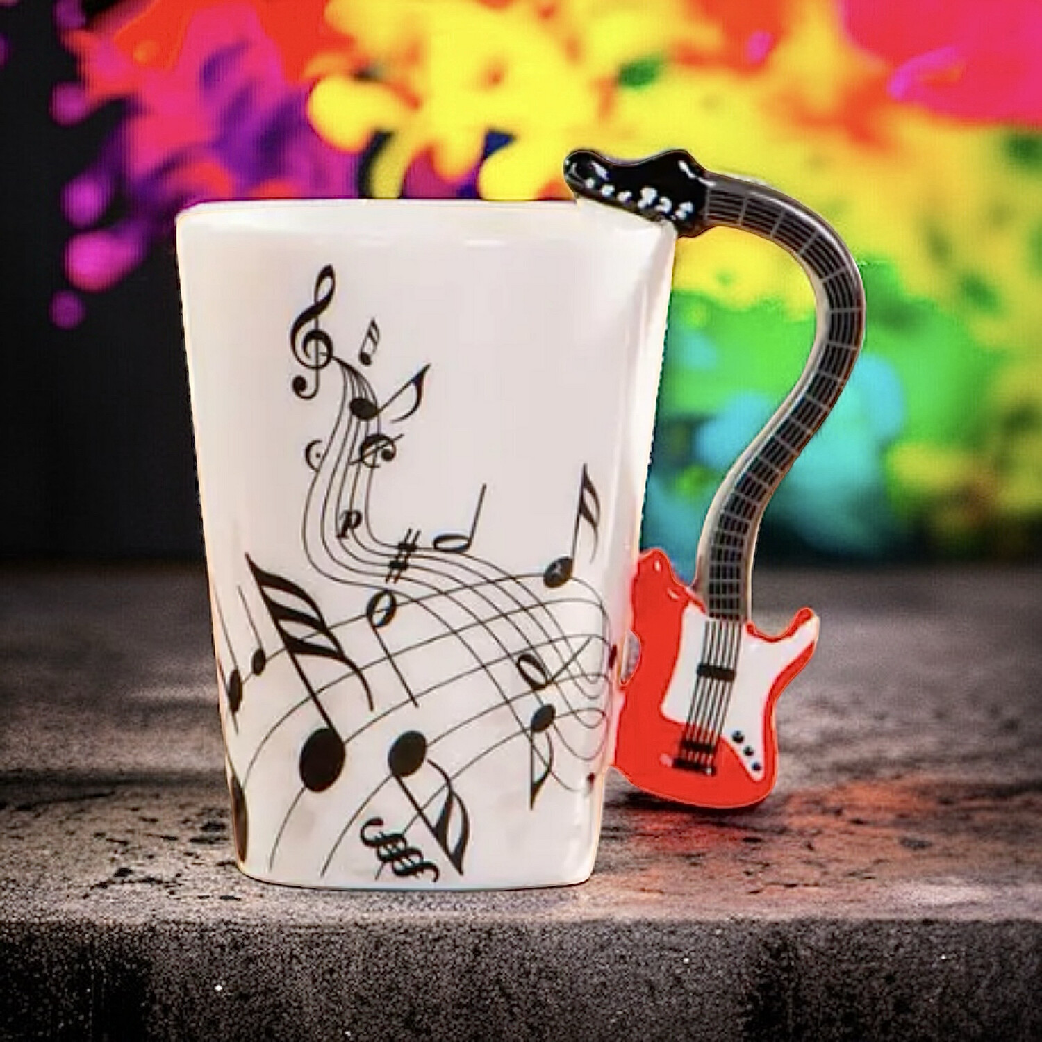 Guitar Serenade Ceramic Mug 240ml + Free Guitar Chord Lesson video Course