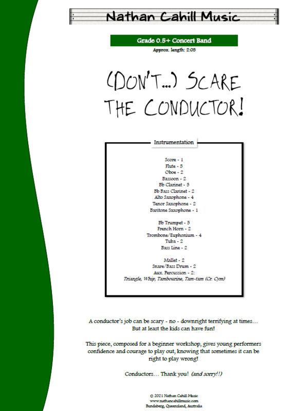 Don&#39;t Scare the Conductor! - Level 0.5 Concert Band