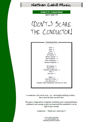 Don't Scare the Conductor! - Level 0.5 Concert Band