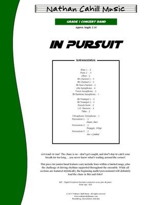In Pursuit - Level 1.5 Concert Band