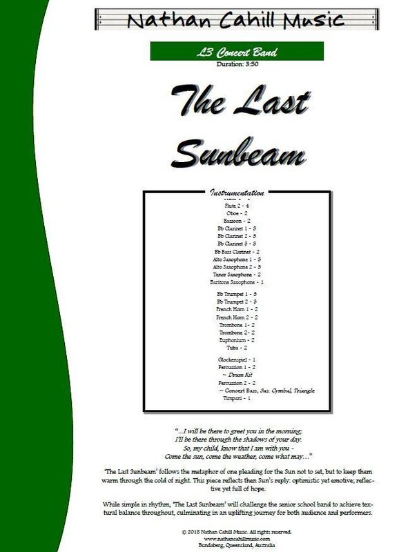 The Last Sunbeam - Level 3 Concert Band