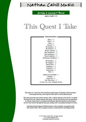This Quest I Take - Level 2 Concert Band