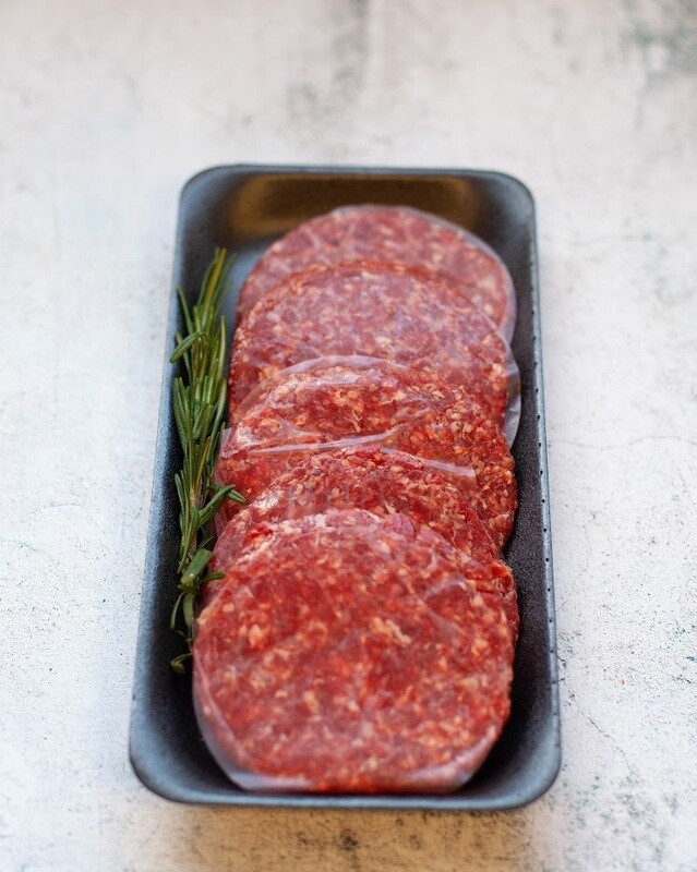 Tray of 5 Round Steak burgers