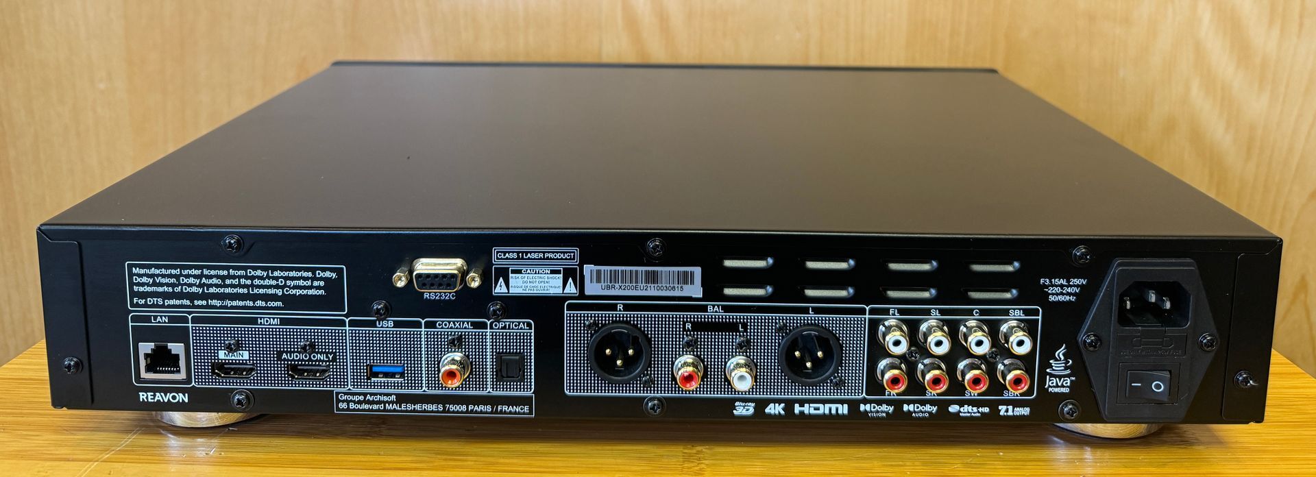 Reavon UBRX200 4k Blu Ray Player