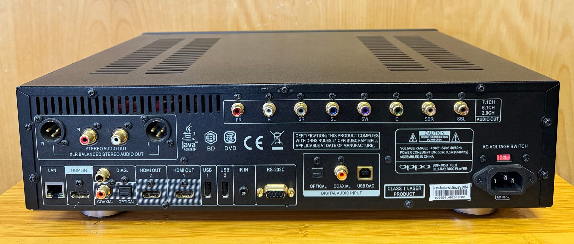 OPPO BD105D Blu Ray Player