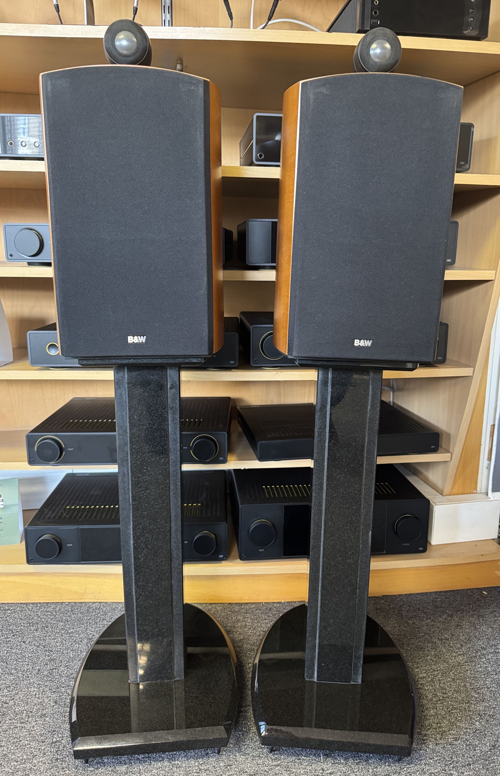 B&W 805S With Custom Stands