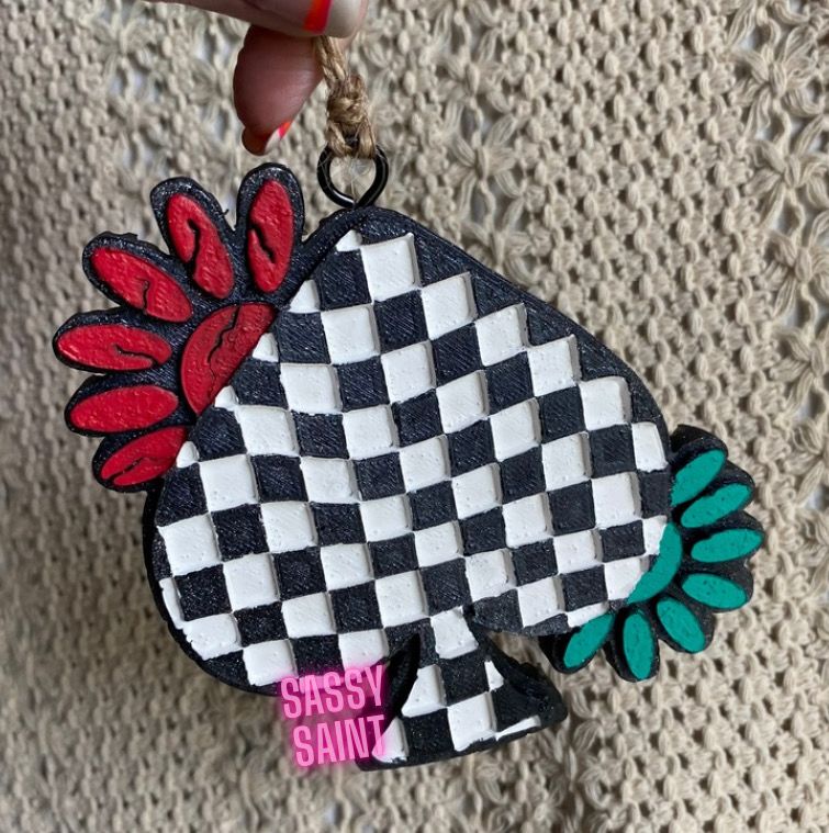 Checkered Spade Car Freshener