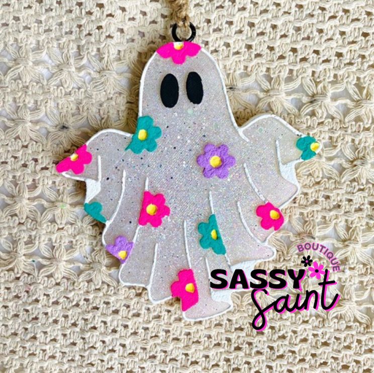 Floral Ghost Car Freshener