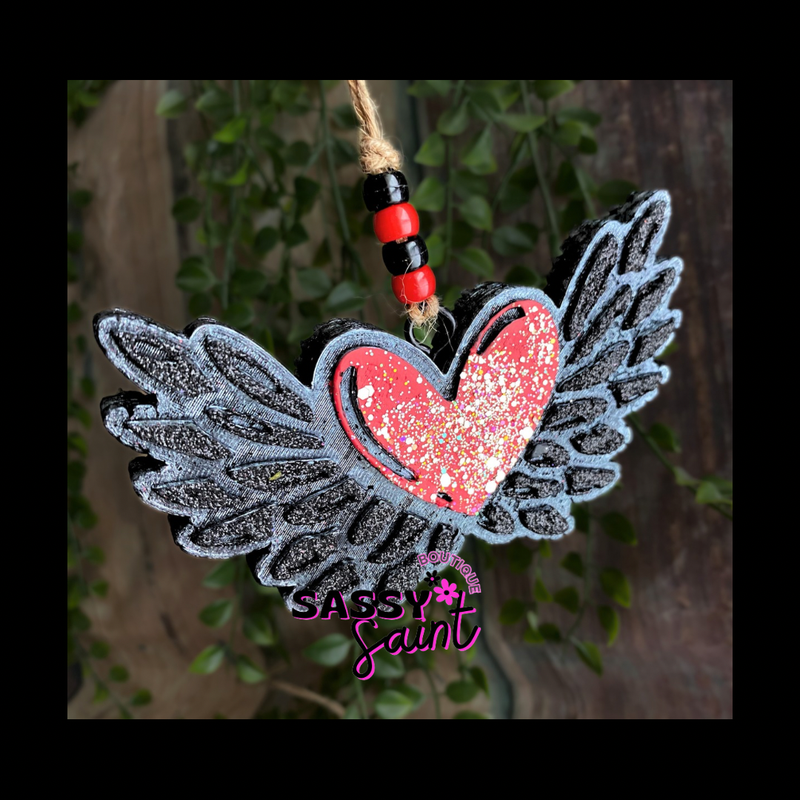 Heart With Wings Car Freshener