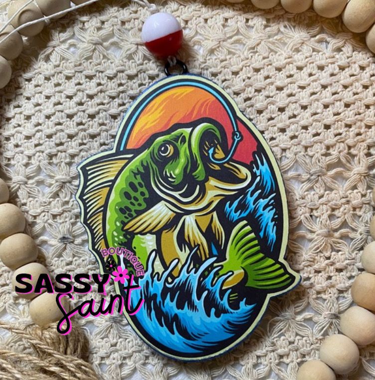 Hooked Bass Car Freshener