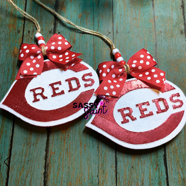 Red Baseball Team Car Freshener
