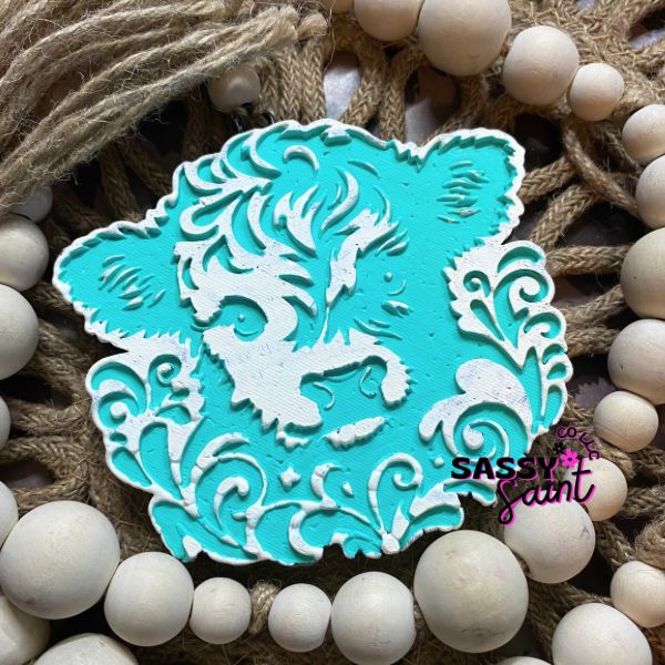 Tooled Cow Car Freshener