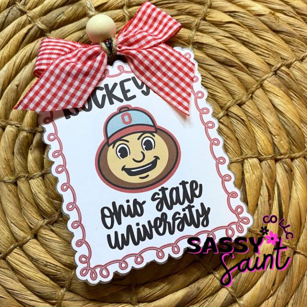 Ohio State Cardstock Car Freshener