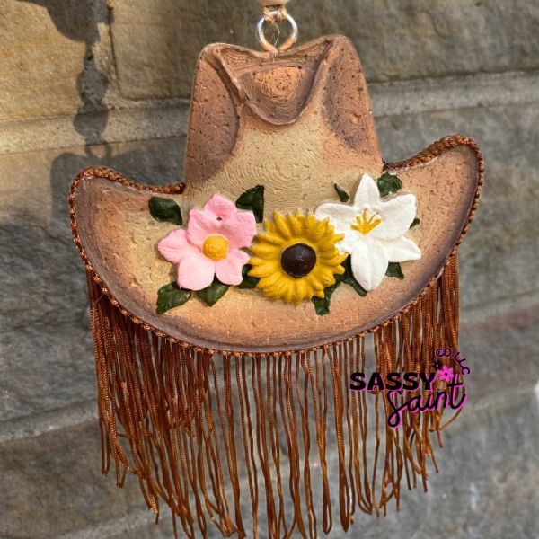 3D Cowgirl Hat Car Freshener