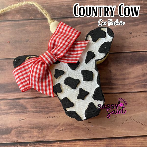 Country Cow Car Freshie